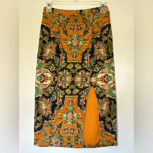 Maeve pull on skirt Anthropologie mid length sz XS - Picture 2 of 4